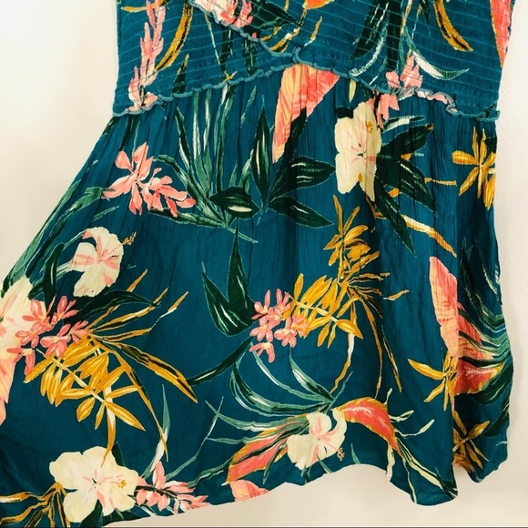 Patrons of Peace green pink tropical floral Hawaiian vacation dress Medium - Picture 7 of 7